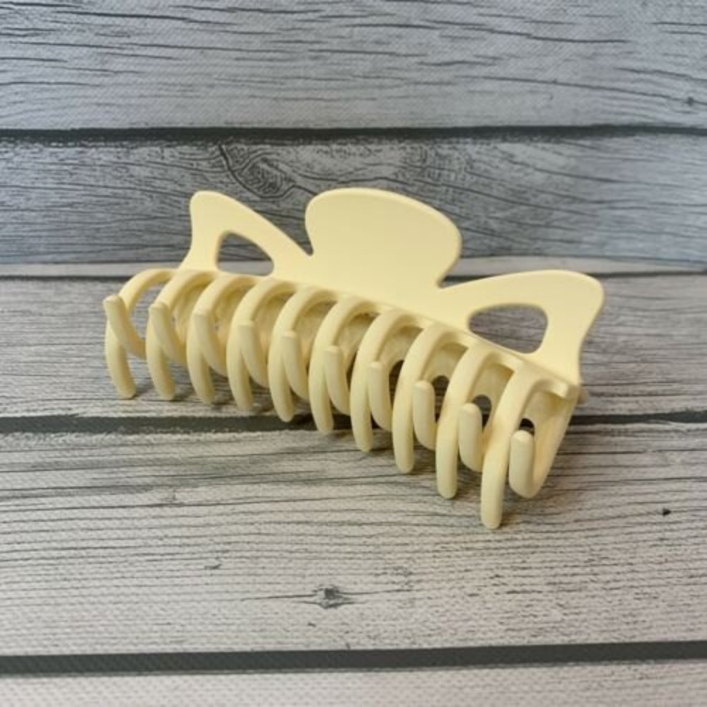 Hair Claw Clip X Large 4 1/2” Cream Color Matte Healthy Hair 90’s Crab Clip